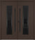 Nova Inox S1 Modern Exterior Double Door 72x80 - Unit 74x81 1/2 Black Stainless Steel - Brown