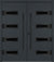 Nova Inox S4 Modern Exterior Double Door 72x80 - Unit 74x81 1/2 Black Stainless Steel - Gray