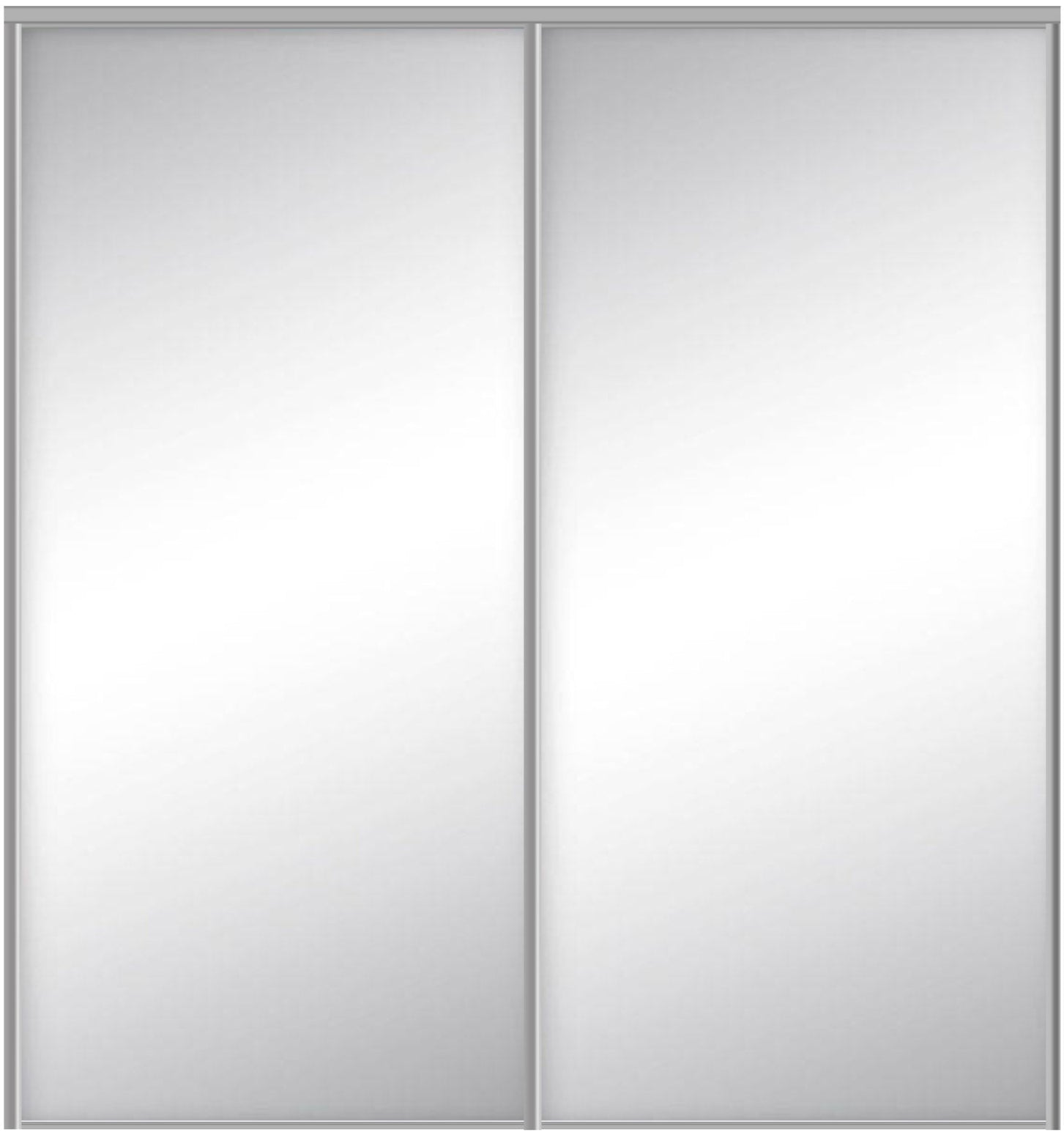 Custom Sliding Aluminum Doors - Style 01 - 2 doors  - MIrror