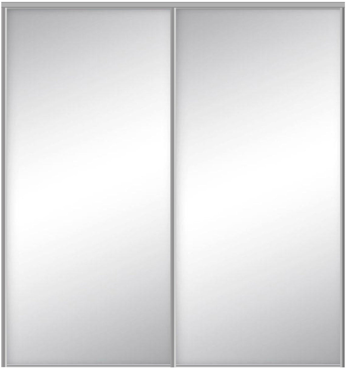 Custom Sliding Aluminum Doors - Style 01 - 2 doors  - MIrror - Doors and Beyond