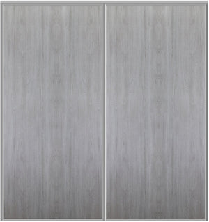Custom Sliding Aluminum Doors - Style 01 - 2 doors  - Light Gray - Doors and Beyond