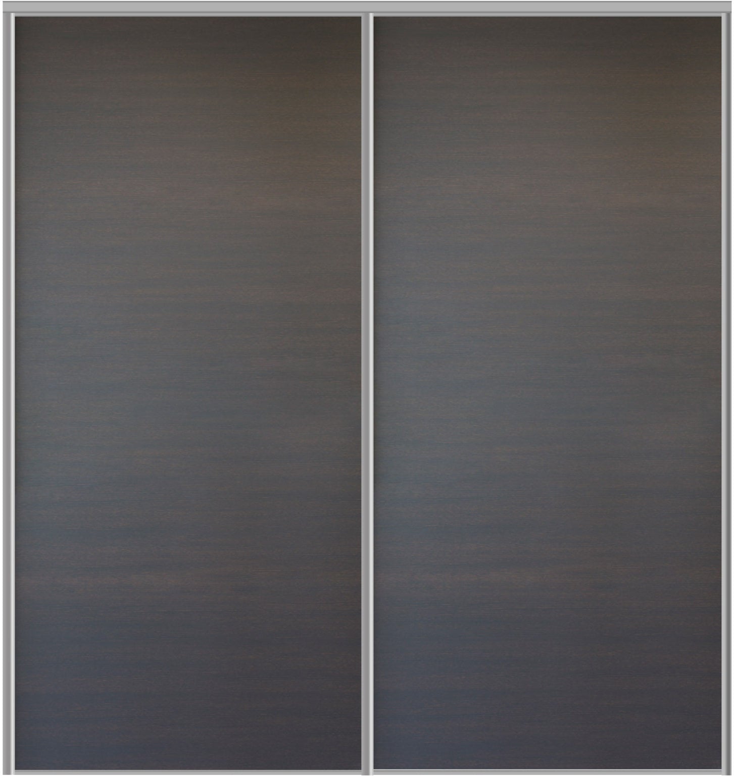 Custom Sliding Aluminum Doors - Style 01 - 2 doors  - Japan Oak