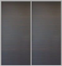 Custom Sliding Aluminum Doors - Style 01 - 2 doors  - Japan Oak - Doors and Beyond