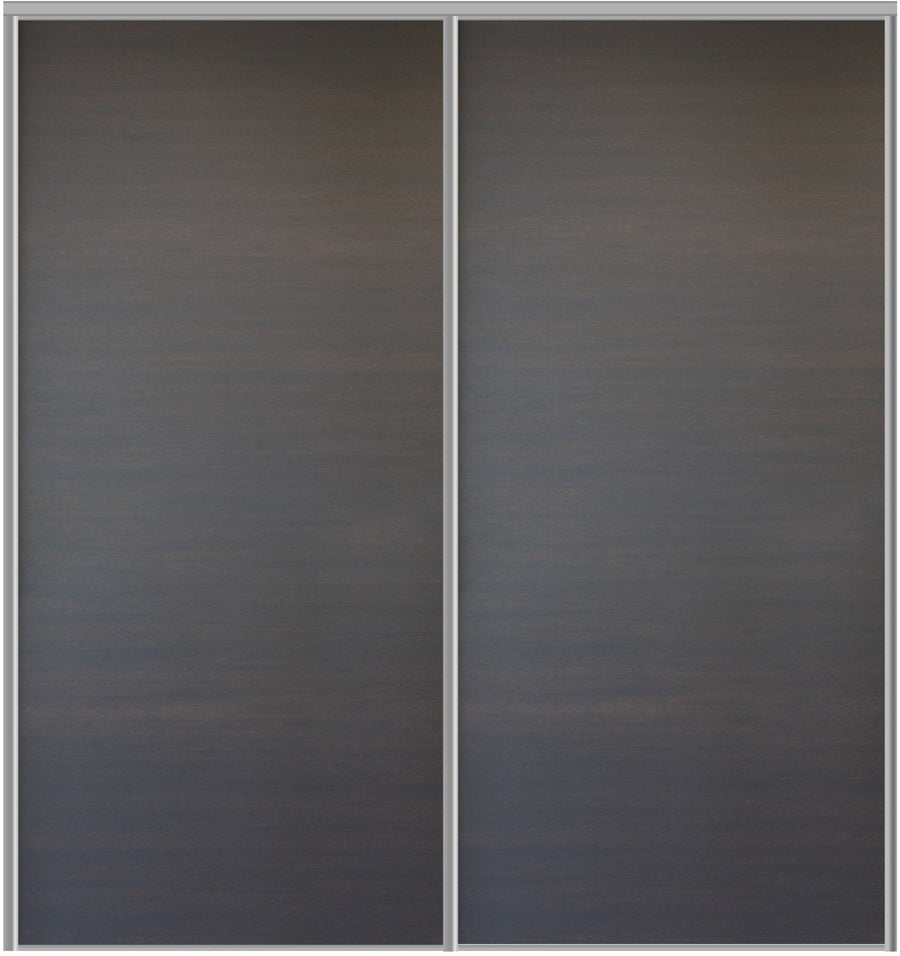 Custom Sliding Aluminum Doors - Style 01 - 2 doors  - Japan Oak - Doors and Beyond