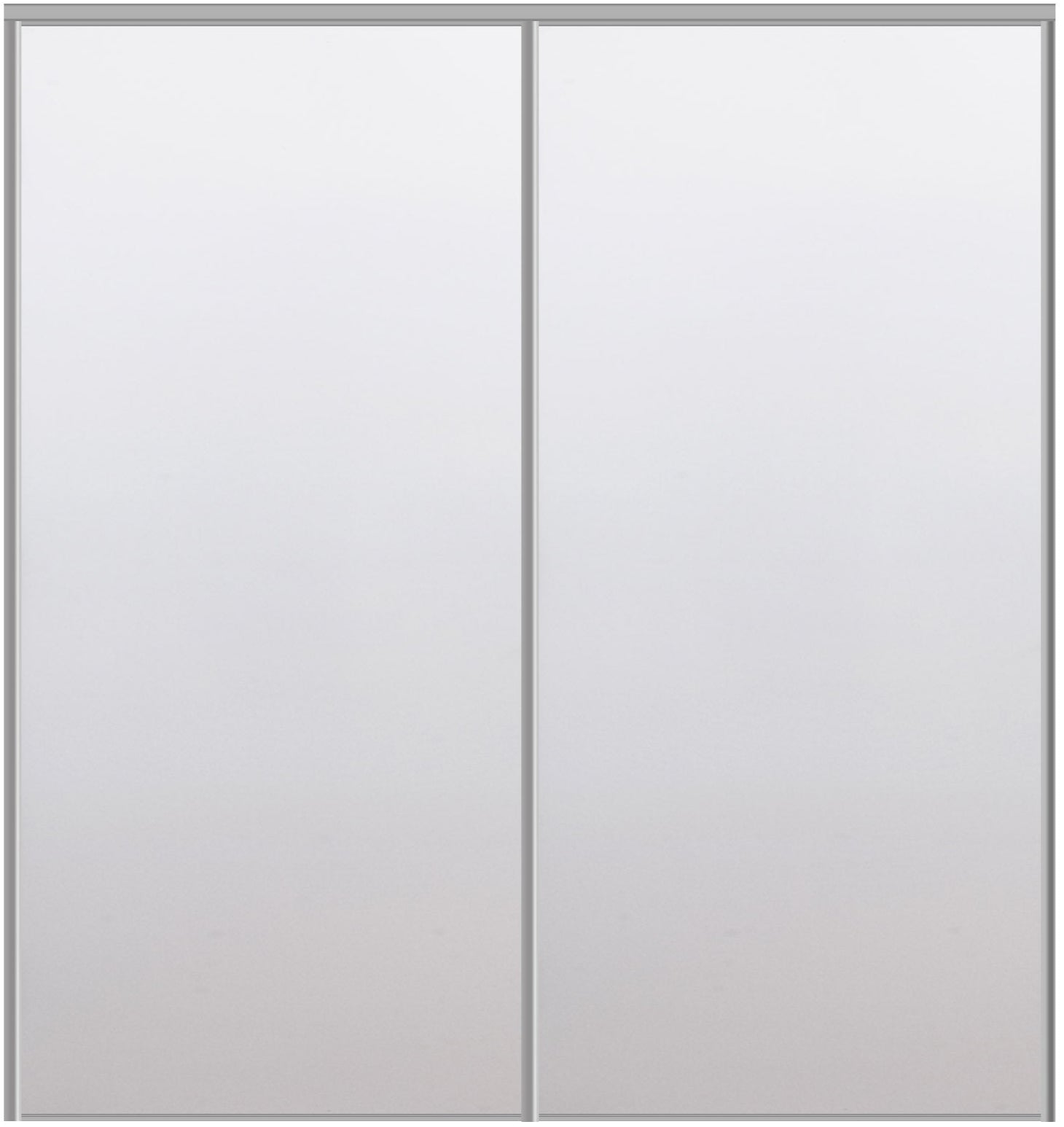 Custom Sliding Aluminum Doors - Style 01 - 2 doors  - White Drawing