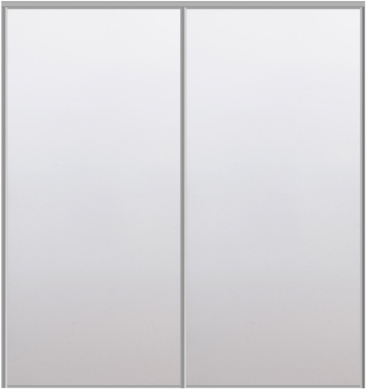Custom Sliding Aluminum Doors - Style 01 - 2 doors  - White Drawing - Doors and Beyond