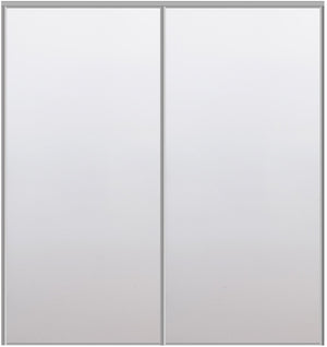Custom Sliding Aluminum Doors - Style 01 - 2 doors  - White Drawing - Doors and Beyond