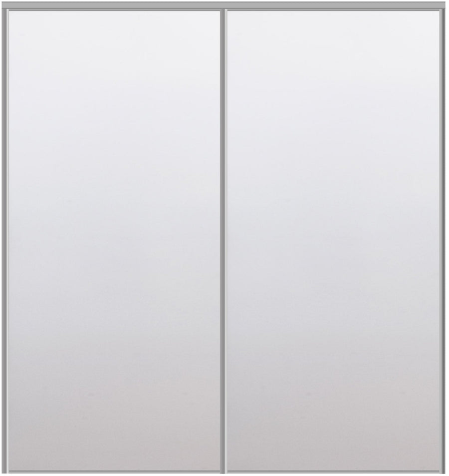 Custom Sliding Aluminum Doors - Style 01 - 2 doors  - White Drawing - Doors and Beyond
