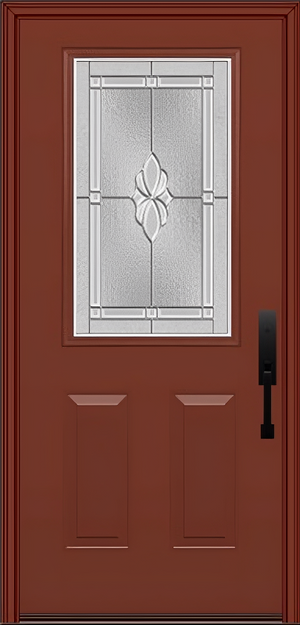 ProVia Legacy Single Entry Door 430 Style Somerset Decorative Glass with Zinc Caming and Low-E - Doors and Beyond