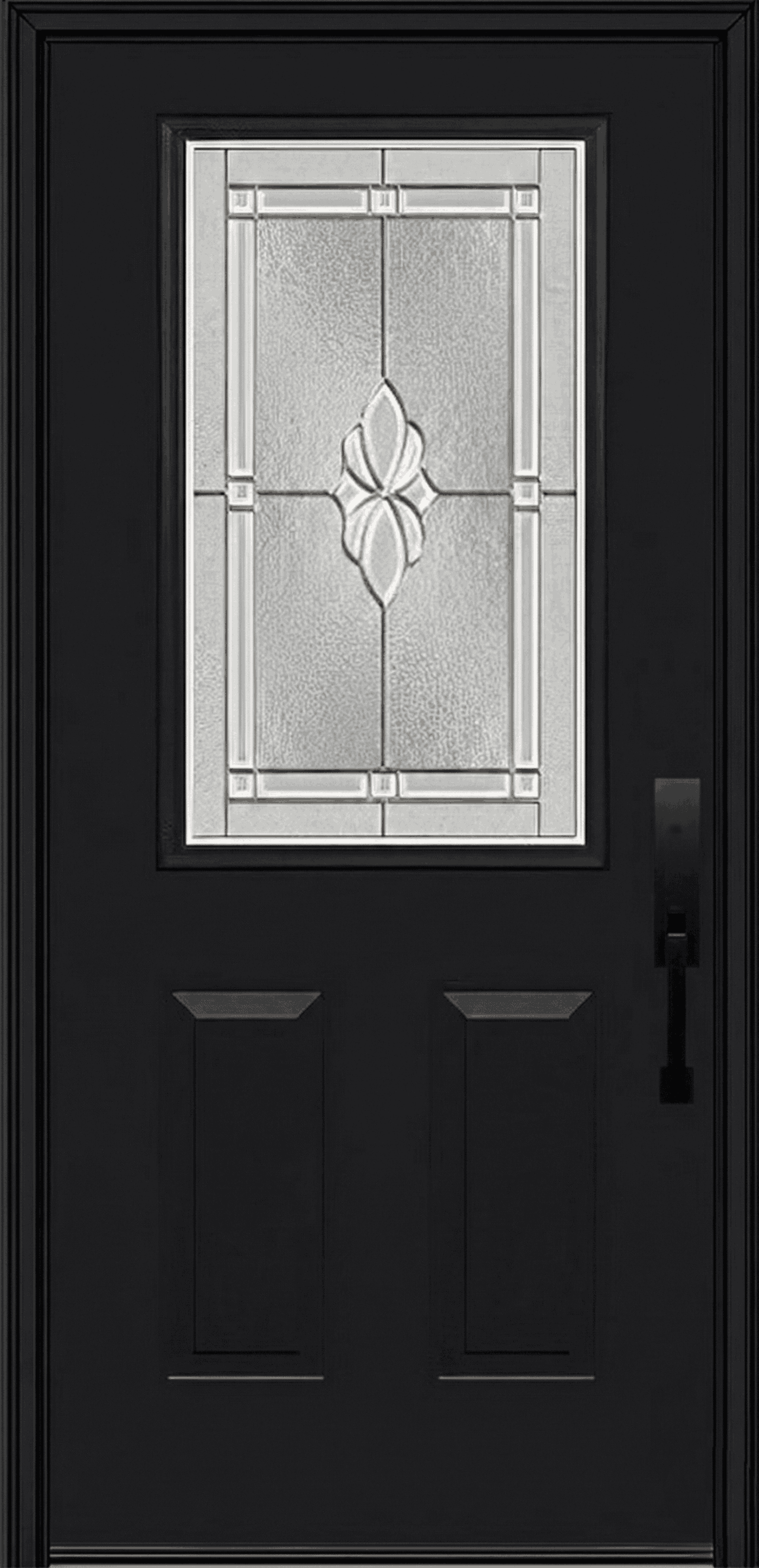 ProVia Legacy Single Entry Door 430 Style Somerset Decorative Glass with Zinc Caming and Low-E - Doors and Beyond