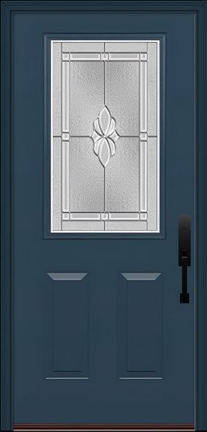 ProVia Legacy Single Entry Door 430 Style Somerset Decorative Glass with Zinc Caming and Low-E - Doors and Beyond