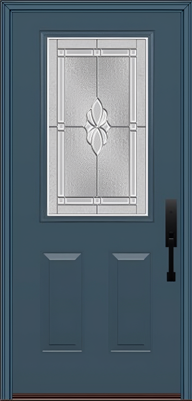 ProVia Legacy Single Entry Door 430 Style Somerset Decorative Glass with Zinc Caming and Low-E - Doors and Beyond