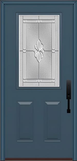 ProVia Legacy Single Entry Door 430 Style Somerset Decorative Glass with Zinc Caming and Low-E - Doors and Beyond