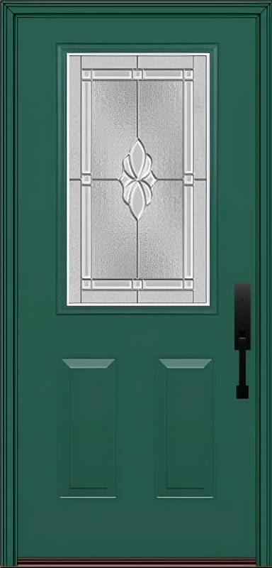 ProVia Legacy Single Entry Door 430 Style Somerset Decorative Glass with Zinc Caming and Low-E - Doors and Beyond