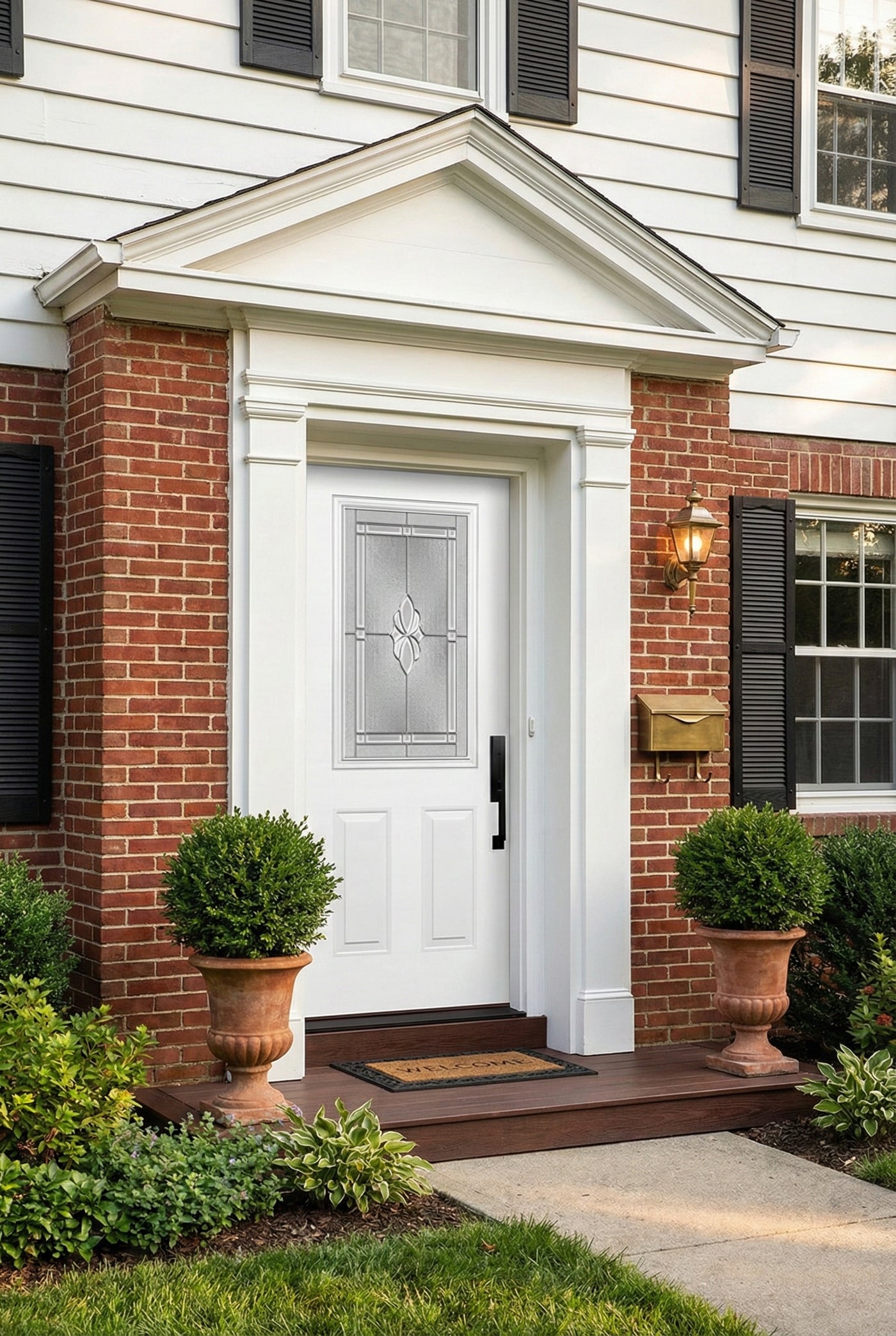ProVia Legacy Single Entry Door 430 Style Somerset Decorative Glass with Zinc Caming and Low-E - Doors and Beyond