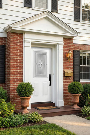 ProVia Legacy Single Entry Door 430 Style Somerset Decorative Glass with Zinc Caming and Low-E - Doors and Beyond