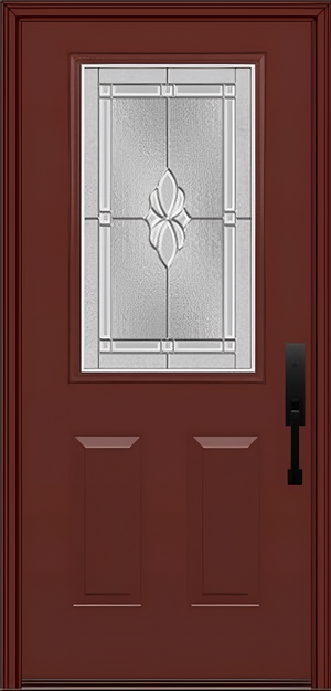 ProVia Legacy Single Entry Door 430 Style Somerset Decorative Glass with Zinc Caming and Low-E - Doors and Beyond