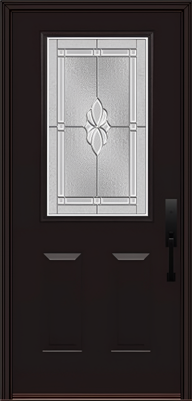 ProVia Legacy Single Entry Door 430 Style Somerset Decorative Glass with Zinc Caming and Low-E - Doors and Beyond