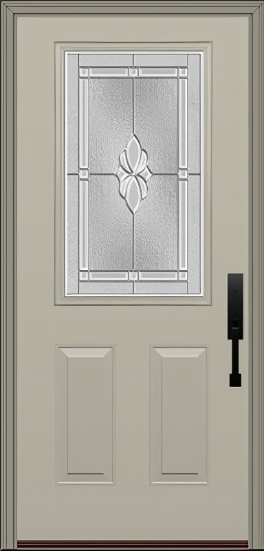 ProVia Legacy Single Entry Door 430 Style Somerset Decorative Glass with Zinc Caming and Low-E - Doors and Beyond