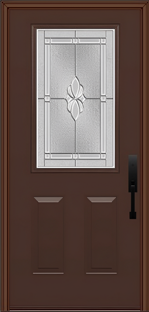 ProVia Legacy Single Entry Door 430 Style Somerset Decorative Glass with Zinc Caming and Low-E - Doors and Beyond