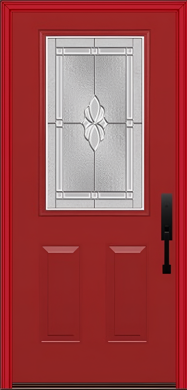 ProVia Legacy Single Entry Door 430 Style Somerset Decorative Glass with Zinc Caming and Low-E - Doors and Beyond