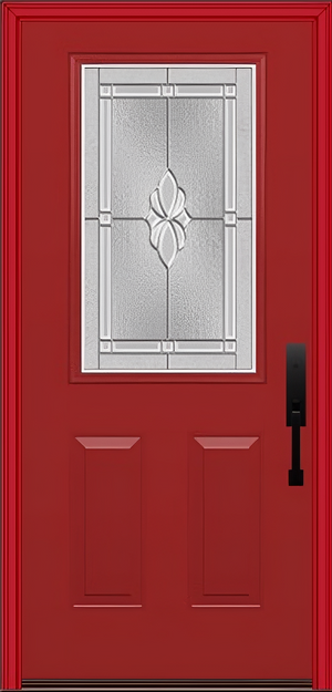ProVia Legacy Single Entry Door 430 Style Somerset Decorative Glass with Zinc Caming and Low-E - Doors and Beyond