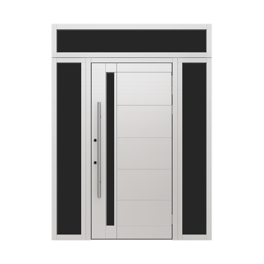 Single Exterior Door With 2 Sidelights And Transom