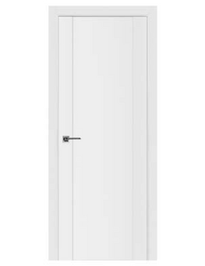 Nova Triplex 058 Soft White Laminated Modern Pre-Hung Door - Doors and Beyond