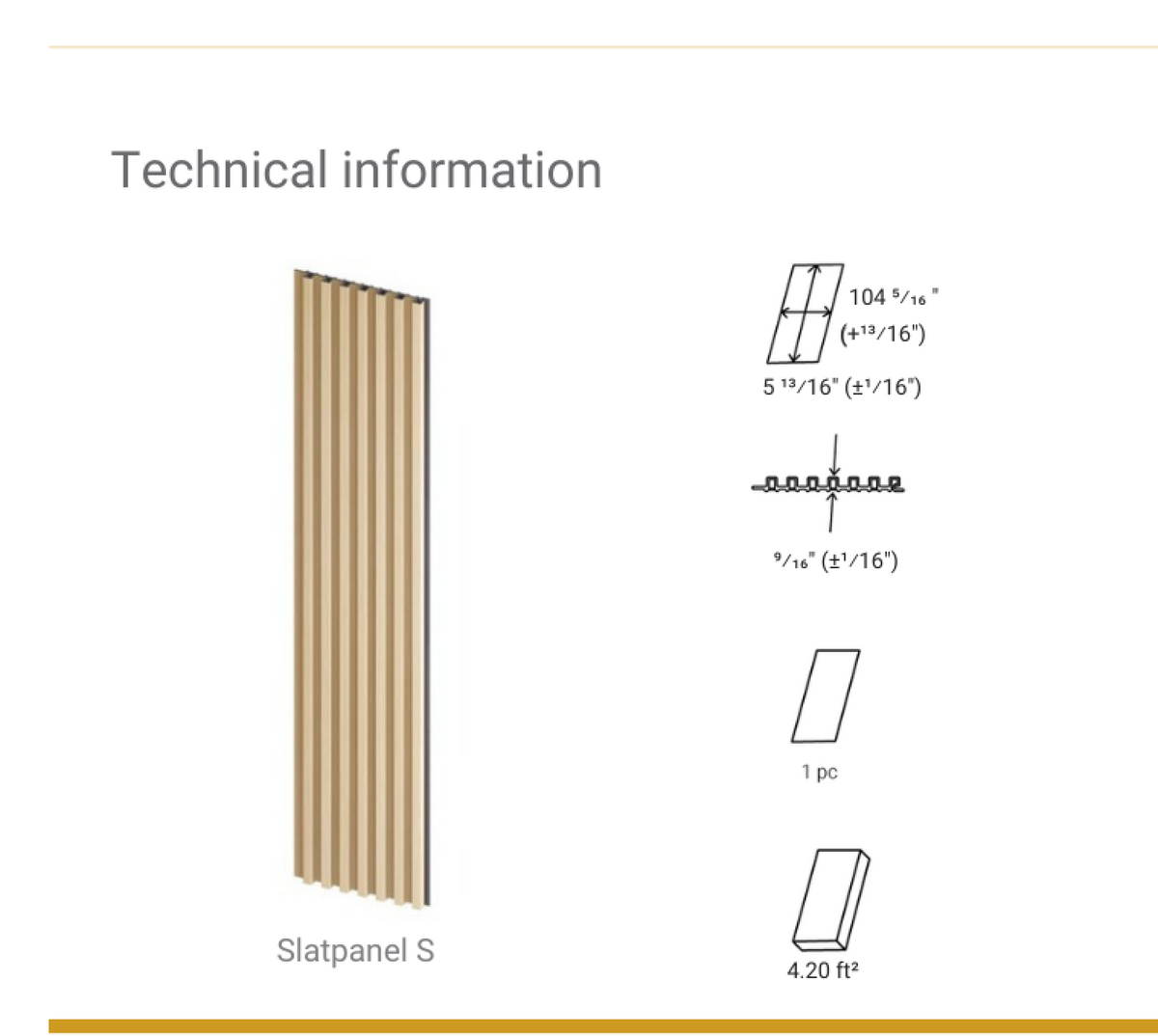 VOX MPC Slat Panel S Brushed Steel 104 5/16" x 5 13/16"