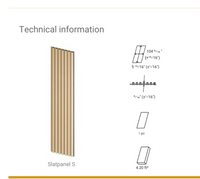 VOX MPC Slat Panel S Brushed Steel 104 5/16" x 5 13/16"
