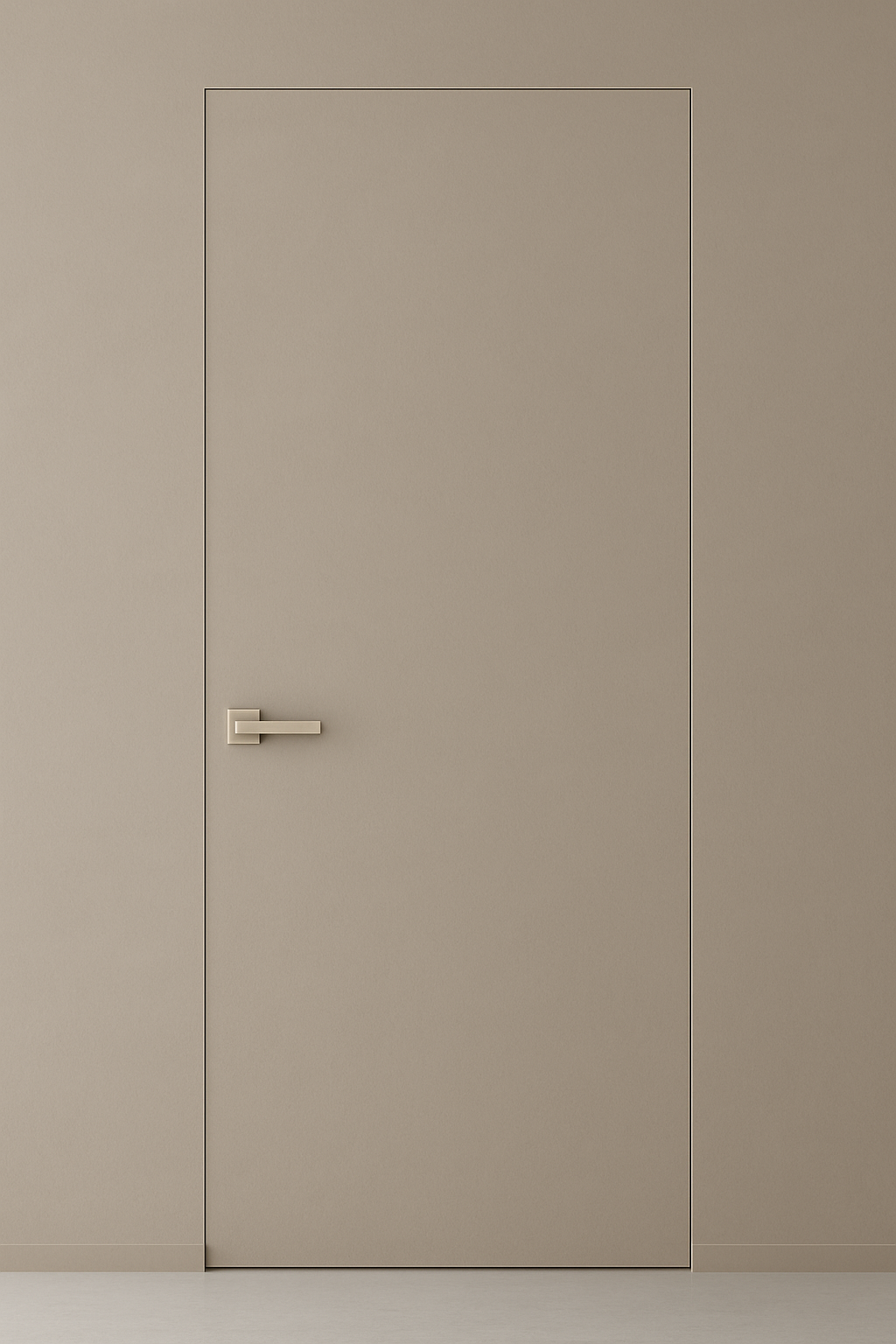 Primed Solid Frameless Door Example For Painting Soft Grey - Doors and Beyond
