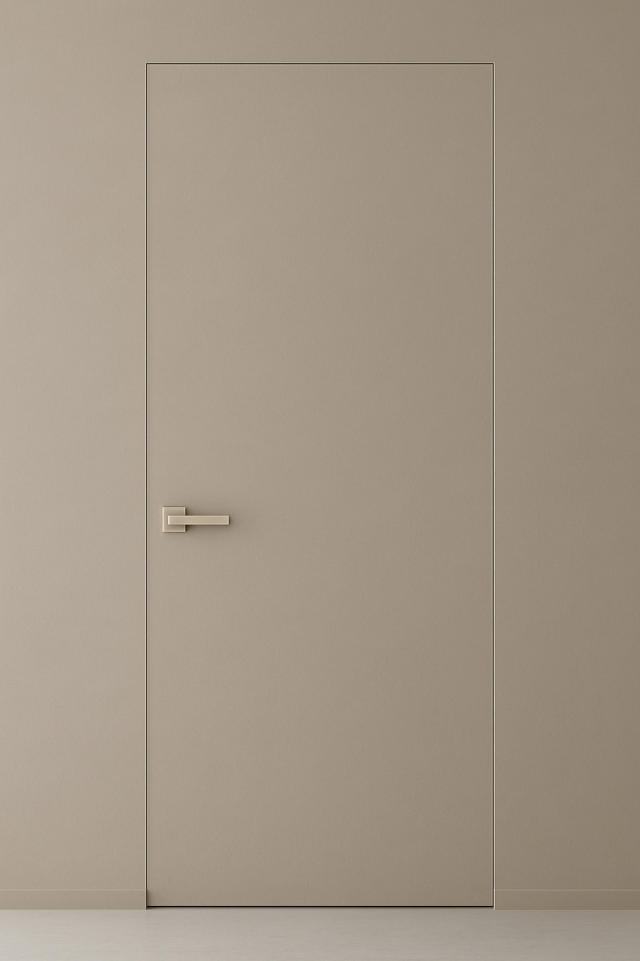Primed Solid Frameless Door Example For Painting Soft Grey - Doors and Beyond