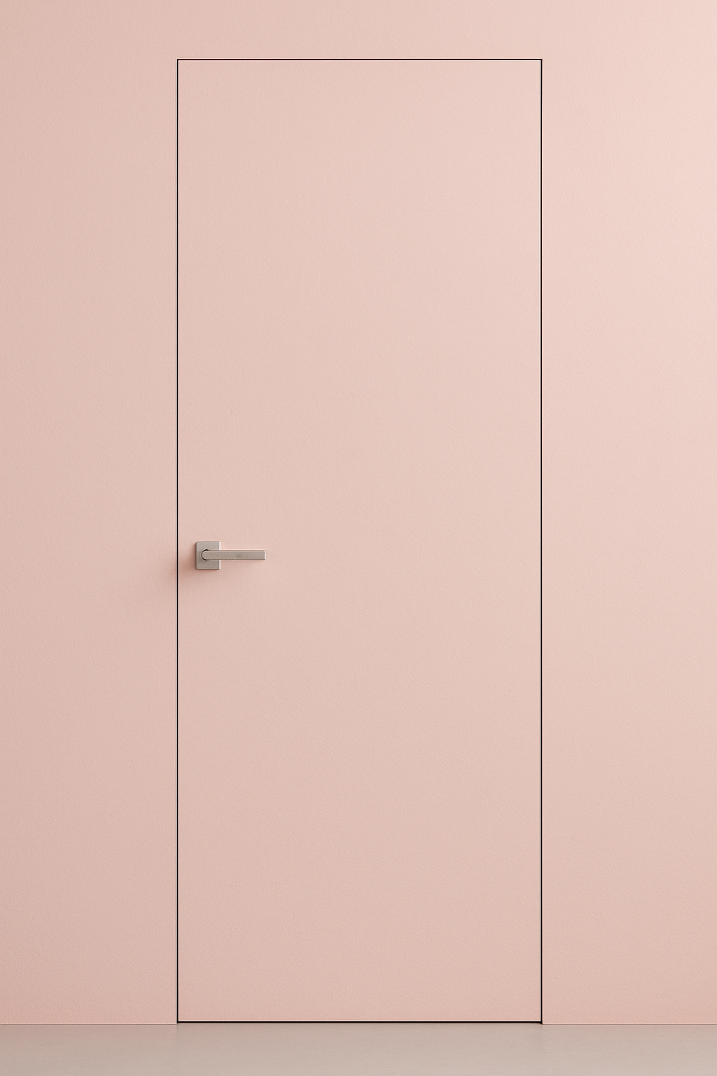Primed Solid Frameless Door Example For Painting Soft Blush - Doors and Beyond