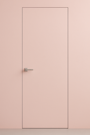 Primed Solid Frameless Door Example For Painting Soft Blush - Doors and Beyond