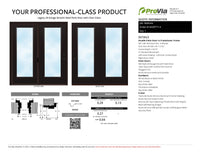 ProVia Legacy Steel 20GA Heavy Duty Patio Double Door Fullsized 68x80 Rustic Bronze/Rustic Bronze Double Pane Low-E W Argon Gas - Doors and Beyond
