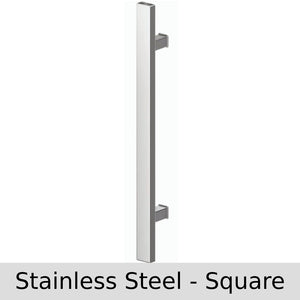 INOX Door Pull Loft - Stainless Steel - Square - Doors and Beyond