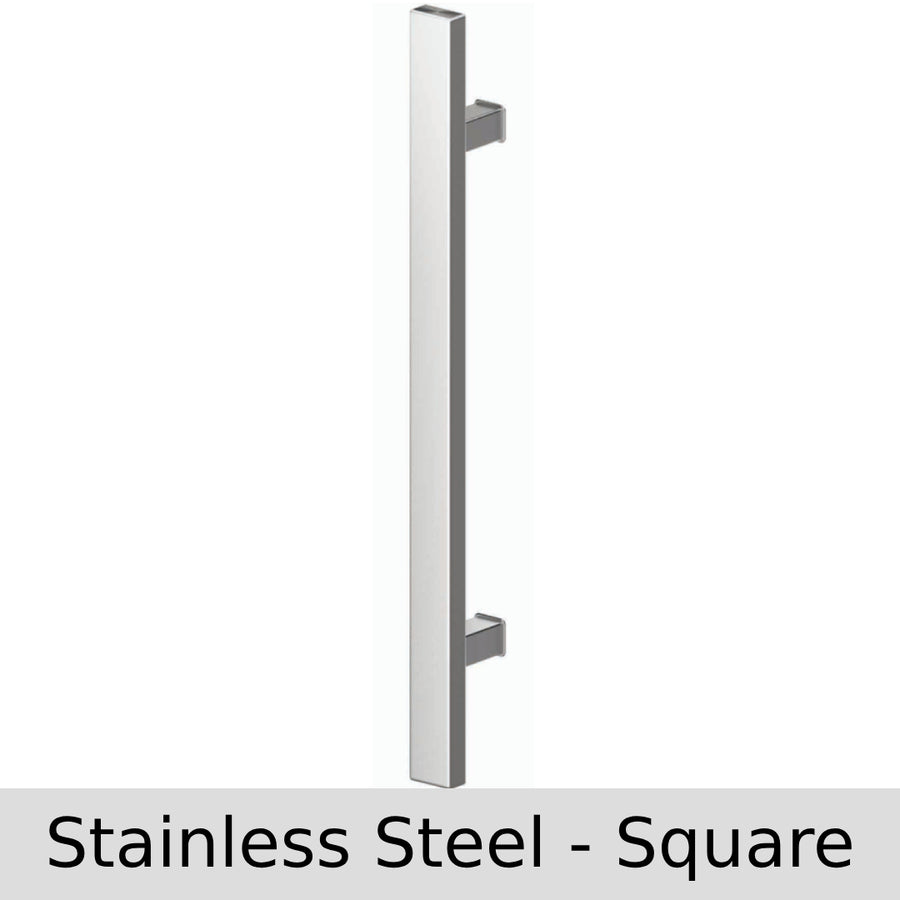 INOX Door Pull Loft - Stainless Steel - Square - Doors and Beyond