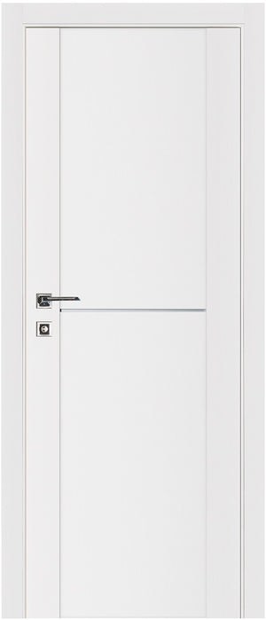 Nova Stile 002 Soft White Laminated Modern Pre-Hung Door - Doors and Beyond
