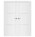 Nova Stile 004 Soft White Laminated Modern Double Pre-Hung Door