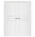Nova Stile 005 Soft White Laminated Modern Double Pre-Hung Door