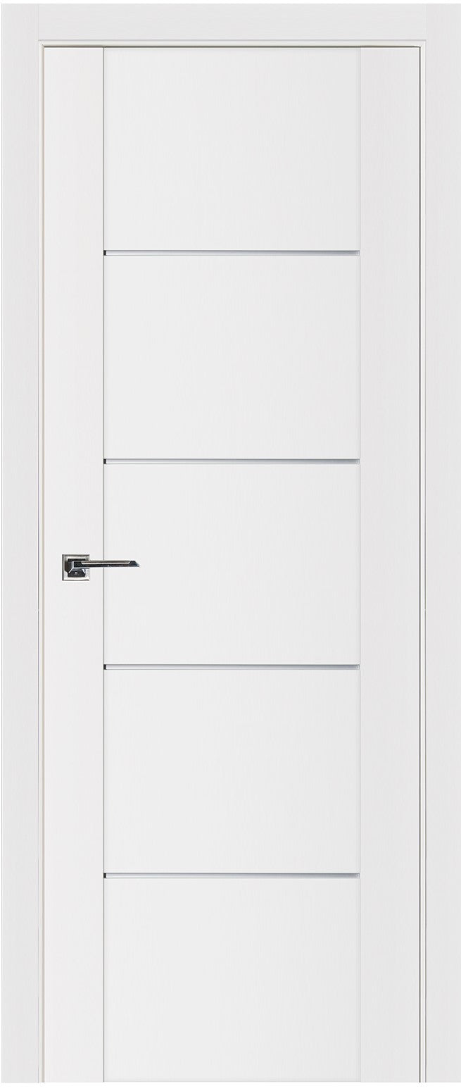 Nova Stile 007 Soft White Laminated Modern Pre-Hung Door - Doors and Beyond