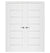 Nova Stile 009 Soft White Laminated Modern Double Pre-Hung Door