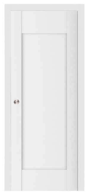 Nova Stile 012 Soft White Laminated Modern Pocket Door - Doors and Beyond