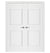 Nova Stile 013 Soft White Laminated Modern Double Pre-Hung Door