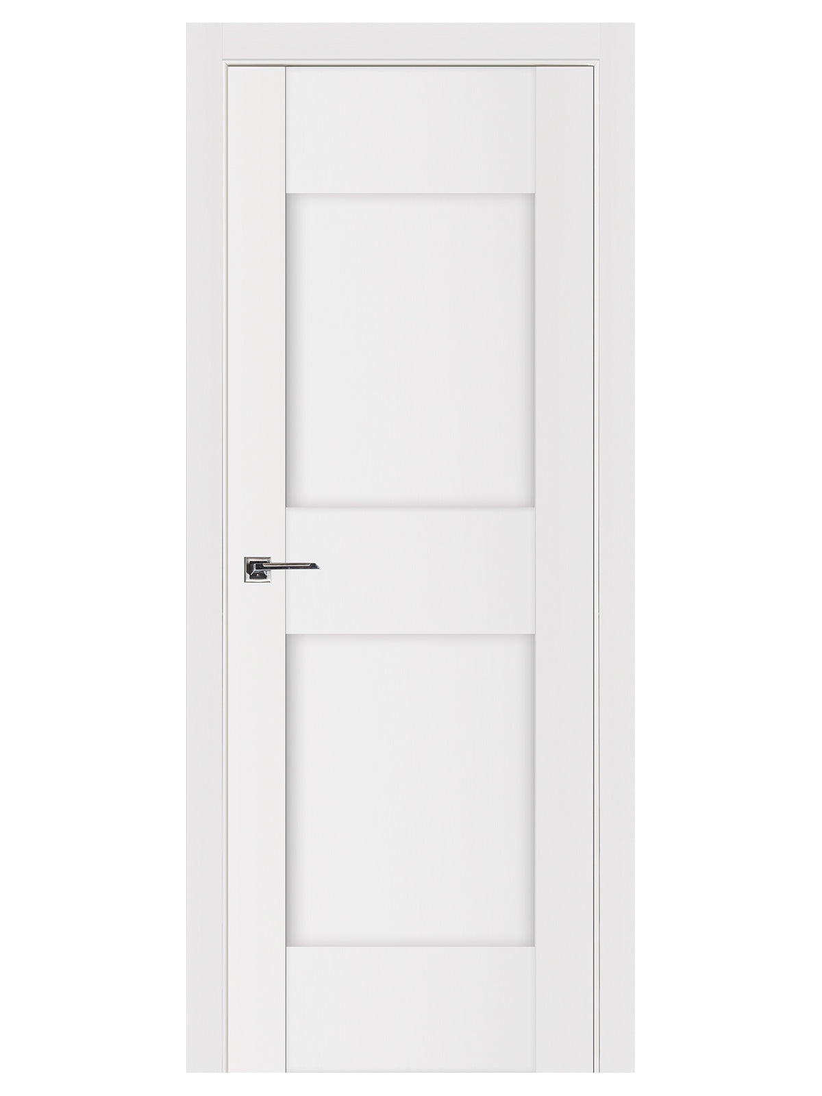 Nova Stile 013 Soft White Laminated Modern Pre-Hung Door - Doors and Beyond