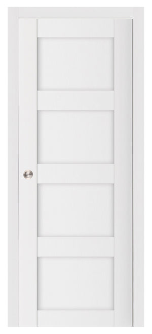 Nova Stile 021 Soft White Laminated Modern Pocket Door - Doors and Beyond