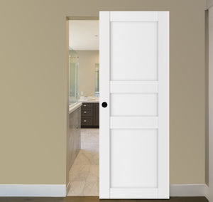 Nova Stile 029 Soft White Laminated Modern Magic Door - Doors and Beyond