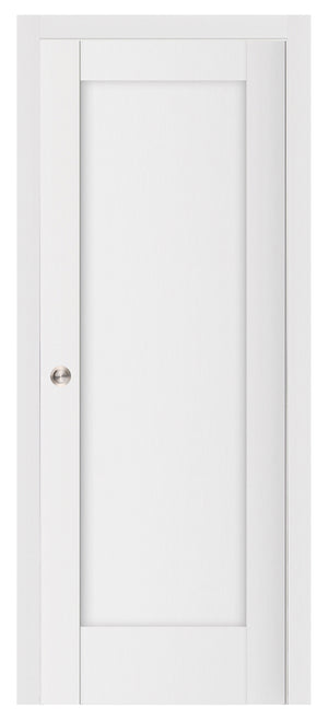 Nova Stile 059 Soft White Laminated Modern Pocket Door - Doors and Beyond
