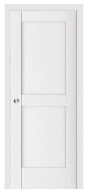 Nova Stile 024 Soft White Laminated Modern Pocket Door - Doors and Beyond