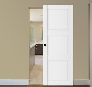 Nova Stile 025 Soft White Laminated Modern Magic Door - Doors and Beyond